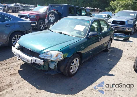 2000 Honda Civic Lx из США, поврежденный, VIN 2HGEJ6670YH524249